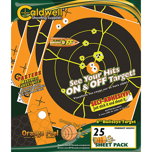 Treffe ins Schwarze mit Caldwell's Orange Peel® Zielen 🎯! 25 Blätter für präzises Schießen und klare Trefferanzeige. Hol dir jetzt deine!