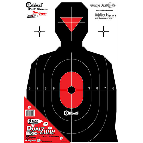 Verbessere deine Schießfähigkeiten mit den Caldwell Silhouette Dual Zone Targets 🎯. Perfekt für präzises Training und einfach zu sehen!