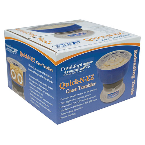 Reinige dein Messing schnell mit dem Frankford Arsenal Quick-n-EZ Case Tumbler! ✨ Ideal für bis zu 600 9mm Hülsen. Hol dir jetzt die Effizienz!
