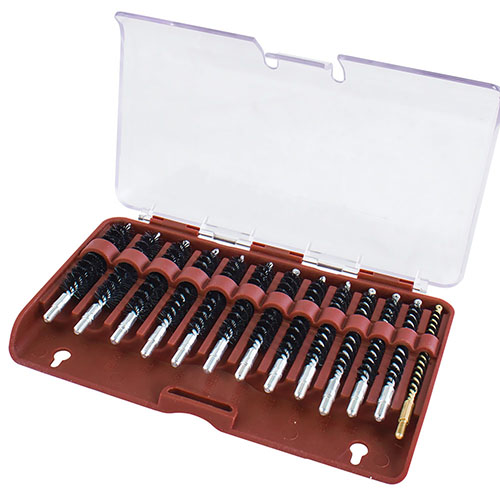 Entdecke das Tipton 13 Piece Nylon Bristle Rifle Bore Brush Set 🛠️ für alle gängigen Kaliber. Robust, zuverlässig und benutzerfreundlich!