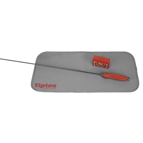 Schütze deinen Arbeitsplatz mit der Tipton Wartungsmatte 🛠️! Perfekt für die Reinigung von Feuerwaffen und einfach zu verstauen.