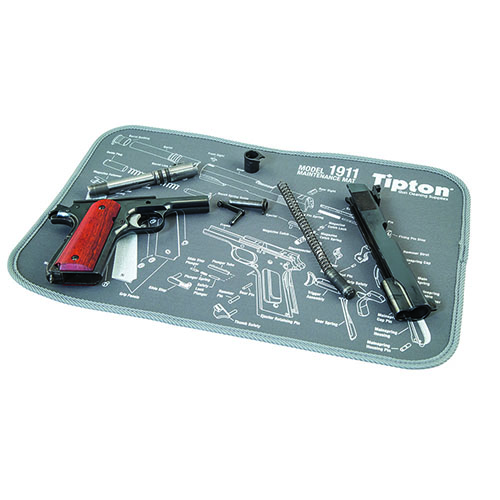 Entdecke die Tipton Wartungsmatte für 1911! 🛠️ Ideal zum Reinigen deiner Feuerwaffen, schützt Oberflächen und hält alles ordentlich.