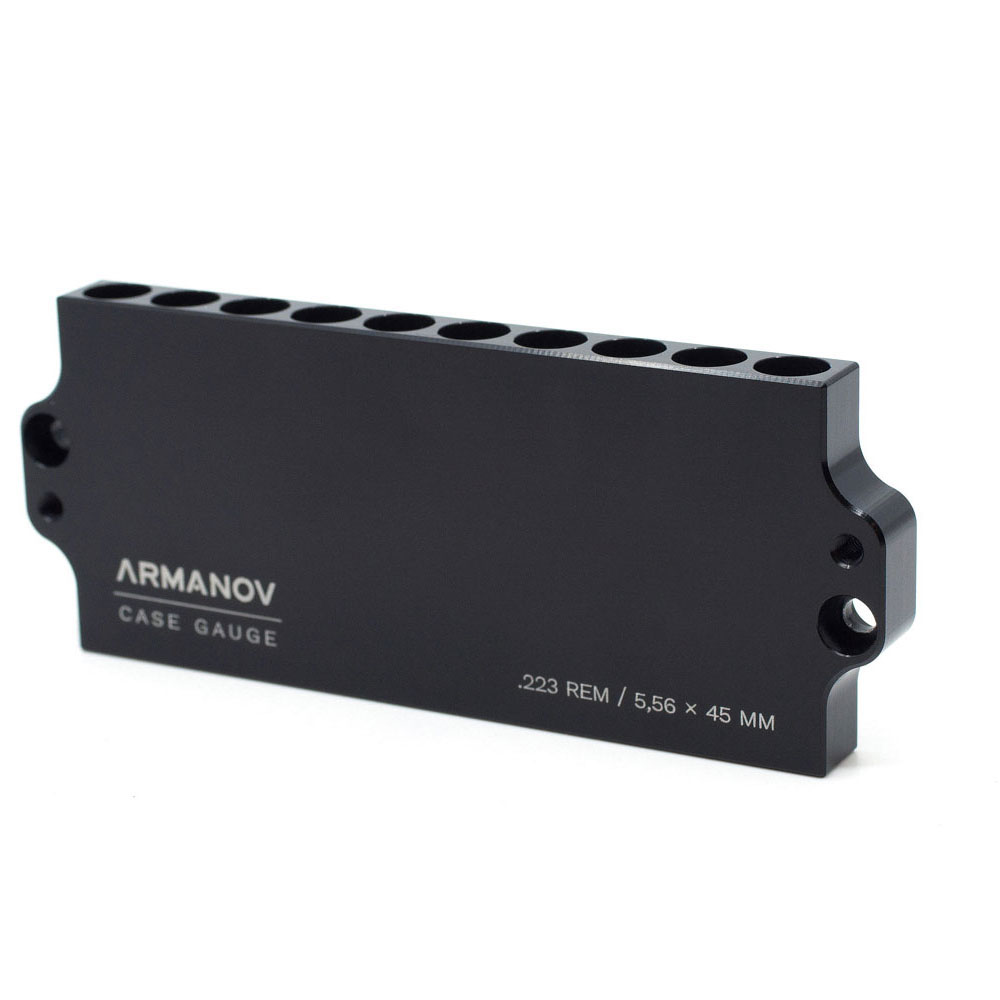 Entdecke den ARMANOV Case Gauge für .223 REM. 🛠️ Stapelbar, präzise und ein echter Zeit-Sparer für deine Munitionstests!