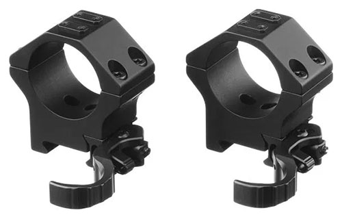Die ERATAC Two-Piece Ring Mounts bieten eine robuste, leichte Aluminiumkonstruktion, schnelle Montageoptionen und einen anpassbaren Halt für Picatinny-Schienen.