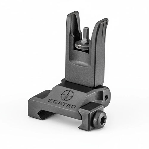 Die ERATAC Backup Sights bieten eine wettbewerbsfähige, ultra-feine Sicht mit einem schlanken 1,35 mm Frontpost und lassen sich schnell für eine klare Sicht einklappen.