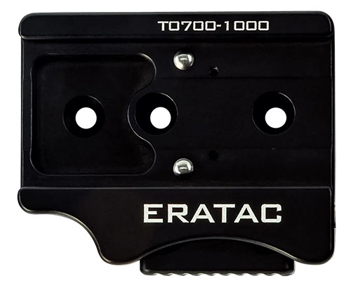 Der Ball-Locking Slider für ERATAC ARCA Rail bietet null Spiel, maximale Rückstoßfestigkeit und eine ergonomische Seitenverriegelung für schnelles Umpositionieren.