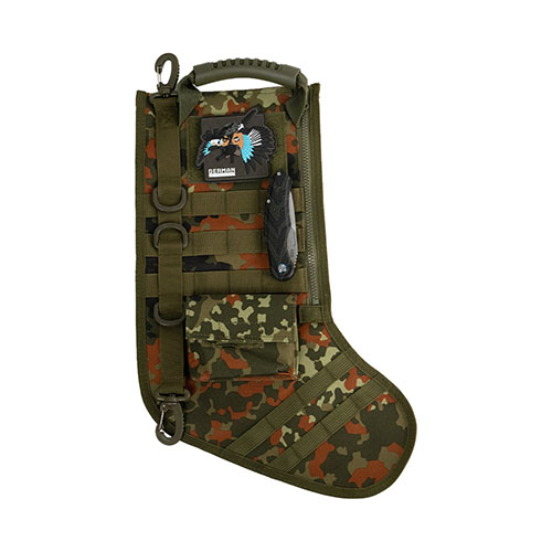 Der Tactical Christmas Stocking bietet robustes Design, viel Stauraum, ein vielseitiges MOLLE-System und persönliche Anpassungsmöglichkeiten für deine festliche Mission.