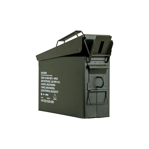 Die BW Ammo Can Größe 1 von German Tactical Systems bietet dir robuste Lagerung mit dichtem Gummi-Dichtungsring, schwerem Verschluss und praktischem Tragegriff.