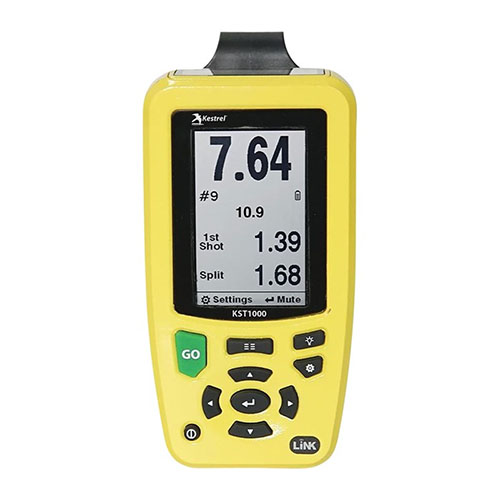 Der KST1000 Shot Timer von MAGNETOSPEED bietet dir robuste, vielseitige Funktionen mit anpassbaren Modi, dualen Displays und Bluetooth®-Konnektivität für jedes Training.