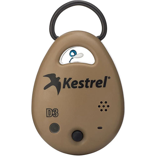 Der Kestrel DROP D3 misst präzise Temperatur, Luftfeuchtigkeit und Druck. Ideal für Jagd, Luftfahrt und mehr. Robust, wasserdicht und mit Bluetooth für Echtzeitdaten!