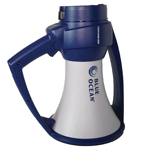 Der Blue Ocean Rugged Megaphone ist wasserdicht, extrem langlebig und schwimmt, perfekt für Militär, Feuerwehr und Polizei – immer gut hörbar!