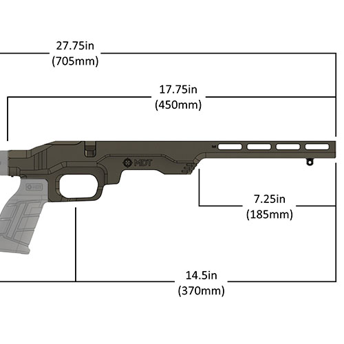 Entdecke das MDT LSS-RF Gen 2 Chassis System für Savage Mark II. Leicht, kompakt und perfekt für 22LR/17 HMR Gewehre! ✨