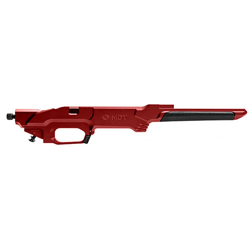 Erstelle dein individuelles MDT ESS Chassis für die Remington 700! 🔥 Wähle aus verschiedenen Forends und Schaftoptionen in Crimson Red.