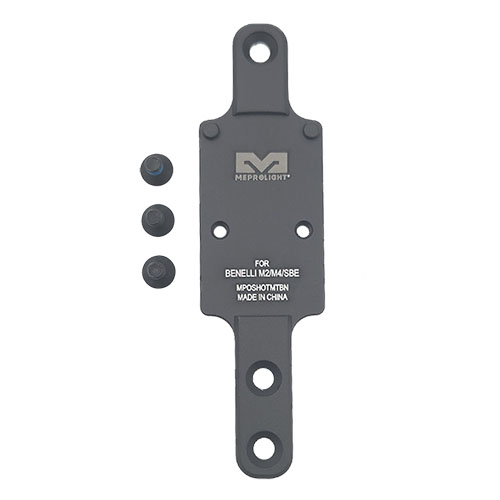 Mit der RMR Shotgun Plate von Meprolight kannst du dein Benelli M2/M4/SBE einfach mit einem RMR-Visier aufrüsten und so deine Zielgenauigkeit verbessern.