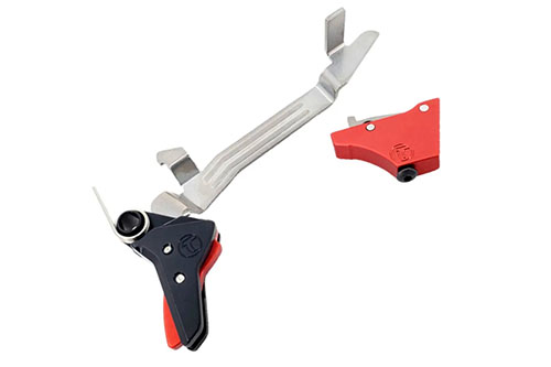 Das Timney Ultimate Builder's Kit für Glock Gen 3-4 bietet eine verbesserte Alpha Competition Abzugseinheit mit einem Zuggewicht von 2,5-3 lbs für mehr Präzision und Zuverlässigkeit.