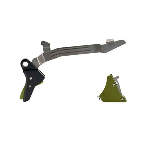 Das Timney Ultimate Builder’s Kit für Glock Gen 3-4 bietet einen leichten Pull von 2,5-3 lbs, verbesserte Zuverlässigkeit und ein sanftes Abzugsgefühl.