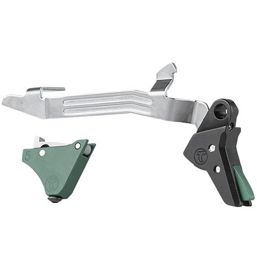 Der Timney Alpha Competition Trigger für Glock Gen 5 bietet mit 3 lb einen leichten Abzug, einfache Installation und höchste Zuverlässigkeit – perfekt für dein Schießen!