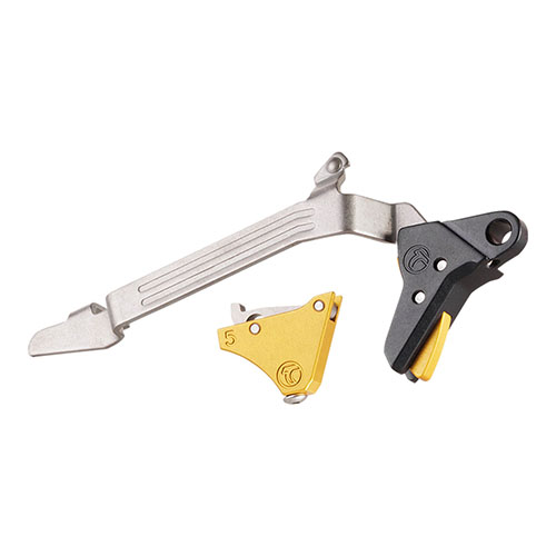 Der Timney Alpha Competition Trigger für Glock Gen 5 bietet einen 3lb Abzug mit extrem niedriger Reibung, hervorragender Zuverlässigkeit und einem klaren Abzugsgefühl.