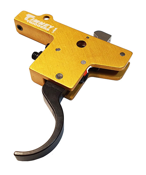 Der MAUSER FEATHERWEIGHT Trigger von TIMNEY bietet eine einstellbare Abzugskraft von 1,5-4lb, ist einfach zu installieren und sorgt für präzise Schüsse!