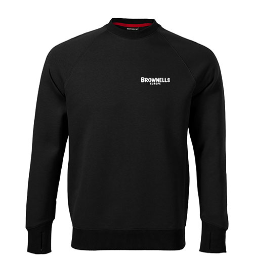 Der Brownells Europe Sweatshirt bietet einen strukturierten Schnitt, strapazierfähige Raglanärmel und Daumenlöcher für zusätzlichen Komfort und Bewegungsfreiheit.
