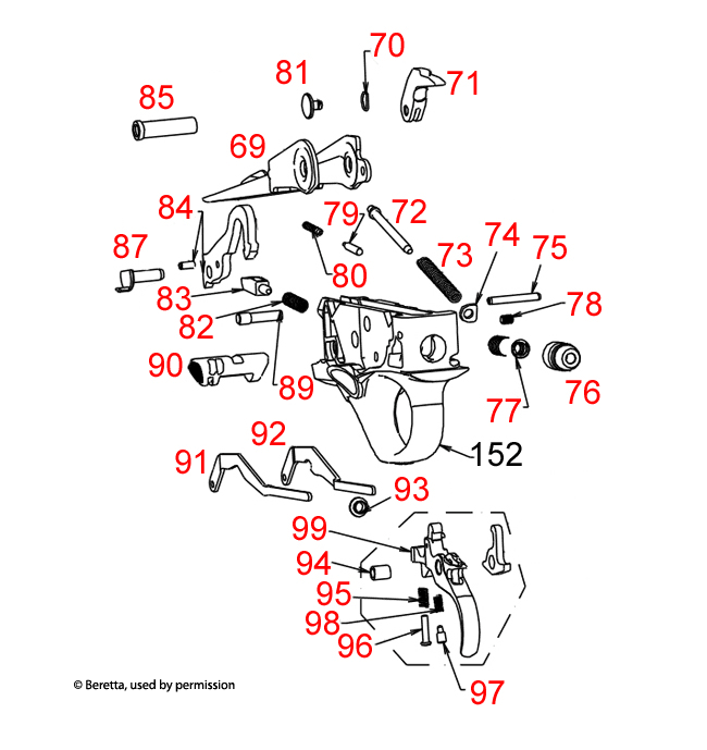 Beretta® A400 28ga Trigger Assembly 