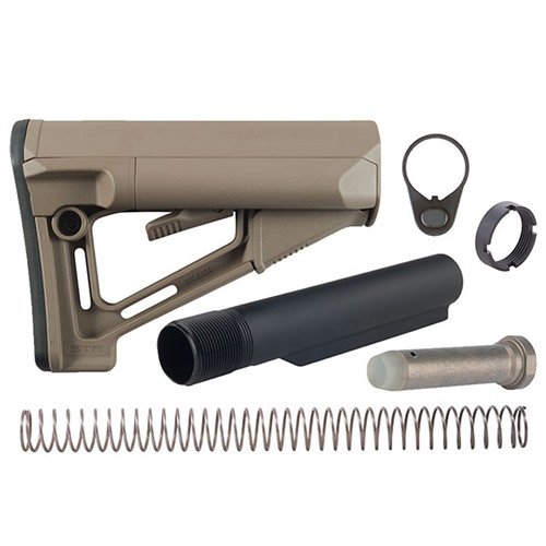 Entdecke die AR-15 STR Stock Assy in FDE! ✨ Mit Stauraum für Batterien und optimalem Grip – ideal für dein nächstes Abenteuer!