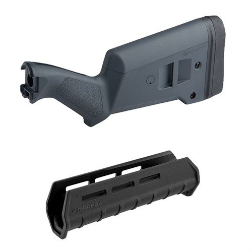 Upgrade deine Remington 870 mit dem anpassbaren SGA Buttstock & M-LOK Forend Set in Grau. 🔧 Perfekte Anpassung für deine Schrotflinte!