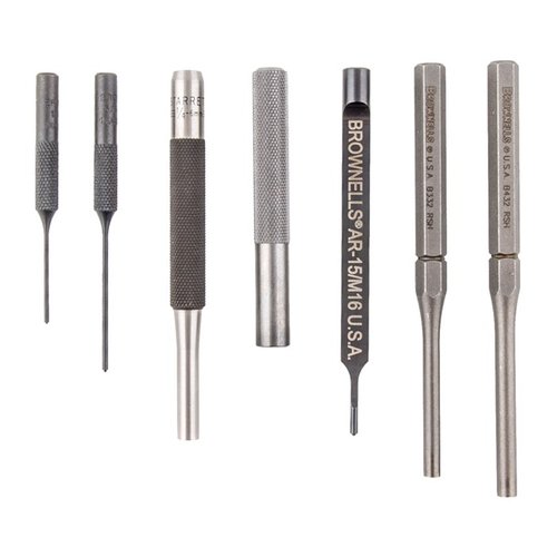 Entferne Pins sicher mit dem AR-15 LOWER PUNCH SET von BROWNELLS! 🔧 7-teiliges Set für präzises Arbeiten ohne Beschädigungen.