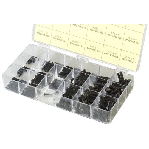 Hol dir das FILLISTER HEAD SCREW KIT von BROWNELLS! 🔩 12 Schrauben in 20 Größen, perfekt für deine Projekte. Nie wieder suchen!