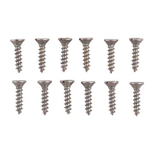 Entdecke das UNPLATED STEEL FLAT HEAD WOOD SCREW KIT von BROWNELLS! 🔩 12 hochwertige Holzschrauben für deine Projekte – ideal für Senkbohrungen.