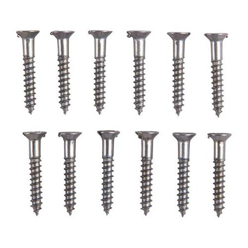 Entdecke das UNPLATED STEEL FLAT HEAD WOOD SCREW KIT von BROWNELLS! 🔩 Ideal für Holzprojekte mit 12 blauen Schrauben in praktischer Box.