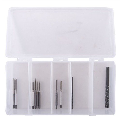 Entdecke das BROWNELLS DRILL & TAP STARTER KIT für präzises Gewindeschneiden 🔧. Hochwertige Taps und Bohrer in robustem Gehäuse!