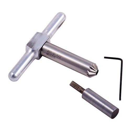 Optimier deinen Geschossausgang mit dem 45° MUZZLE/CYLINDER CUTTER von BROWNELLS 🔧. Ideal für .40/10mm Kaliber und schnelle Nachladevorgänge!