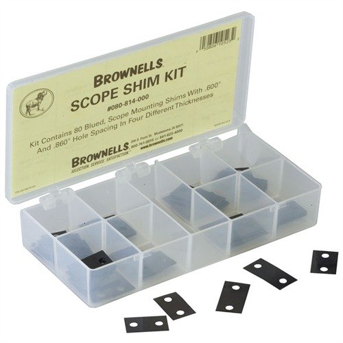Optimale Ausrichtung für dein Zielfernrohr mit dem BROWNELLS Scope Shim Kit! 🎯 80 Shims in verschiedenen Größen für präzise Anpassungen.