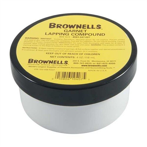 Entdecke die GARNET LAPPING COMPOUNDS von BROWNELLS! 🛠️ Ideal für ultra-glatte Passformen mit 800 Grit - perfekt für Gusseisen und mehr.