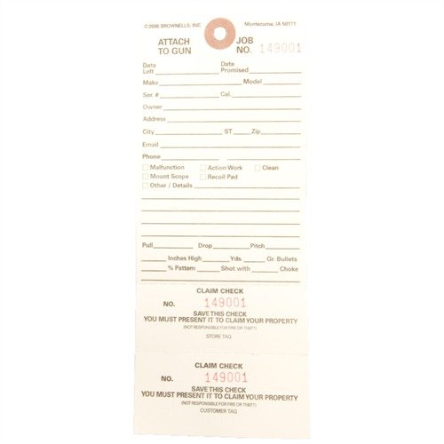 Sichere deine Werkstatt mit den DOUBLE STUB CLAIM CHECKS von BROWNELLS! 🛠️ 500 Stück für klare Reparatur- und Abholprozesse.