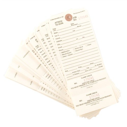 Hol dir die DOUBLE STUB CLAIM CHECKS von BROWNELLS! 📝 Ideal für Werkstätten, um Verwechslungen bei Reparaturen zu vermeiden.