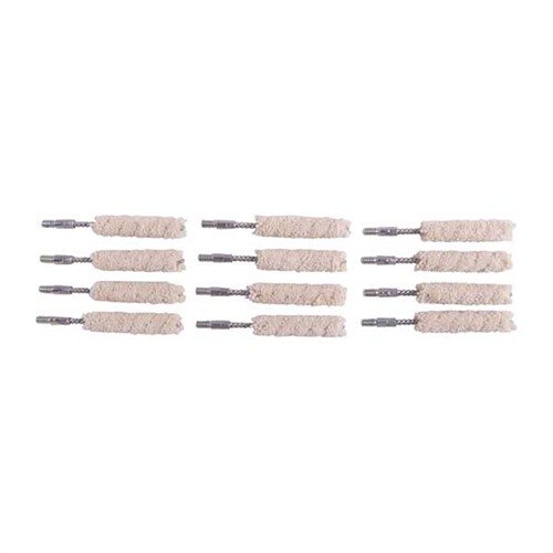 Entdecke die COTTON BORE MOPS von Brownells! 🧼 Ideal für die Reinigung deines Gewehrs oder deiner Pistole. 12er Pack für effektive Pflege.