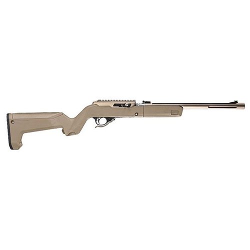 Der Magpul X-22 Backpacker Stock für die Ruger 10/22 Takedown bietet eine kompakte Transportlösung mit integriertem Stauraum und ergonomischem Design.