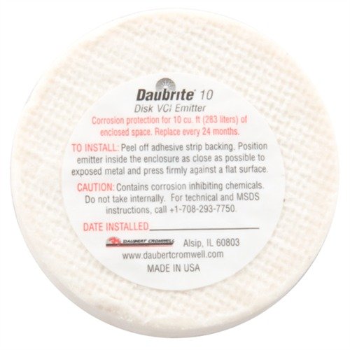 Schütze deine Metalle mit dem DAUBRITE® 10 DISK VCI EMITTER! 🛡️ Bietet 24 Monate Korrosionsschutz für 10 Kubikfuß. Einfach zu installieren!