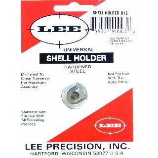 Entdecke den LEE UNIVERSAL SHELL HOLDER #16! 🎯 Perfekt für die meisten Wiederladepressen, außer Lee Auto Prime. Ideal für 500 S&W & mehr!