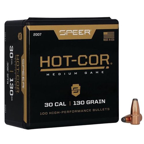 Entdecke die HOT-COR 30 Caliber Soft Point Flat Nose Bullets für präzise Schüsse! 🎯 100 Stück für konstant hohe Leistung und Genauigkeit.