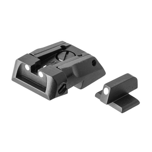 Entdecke die LPA Novak Adjustable Sight Sets! 🎯 Präzise, einstellbar und im niedrigen Profil für einfaches Holstern. Ideal für jedes Schießen!