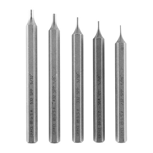 Entdecke das präzise 5-teilige Short Pin Punch Set von Grace USA! Ideal für detaillierte Arbeiten. 🔧 Hergestellt aus hochwertigem Molybdän-Stahl.