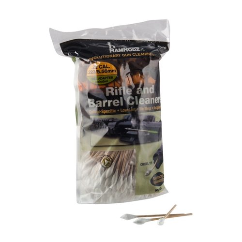 Halte dein Gewehr blitzsauber mit dem RamRodz Rifle & Barrel Cleaner! 🧼 600 Stück für eine mühelose Reinigung von .223/5.56mm Waffen.