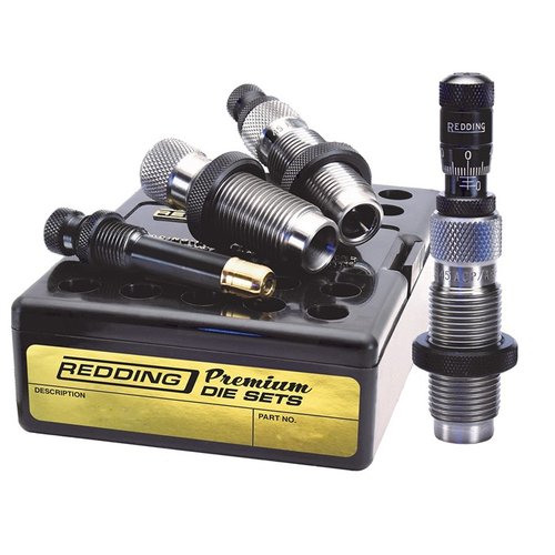 Entdecke das Redding Premium Handgun Die Set für 40 S&W und 10mm ✨. Ideal für Hochvolumen-Wiederlader mit präziser Geschosskontrolle!