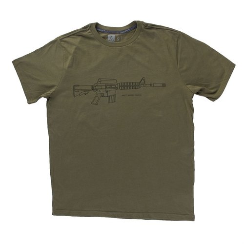 Entdecke das Brownells Retro Carbine T-Shirt in Medium Grün 🌿! Bequem, stylisch und zeitlos – dein neues Lieblingsshirt für jeden Tag!