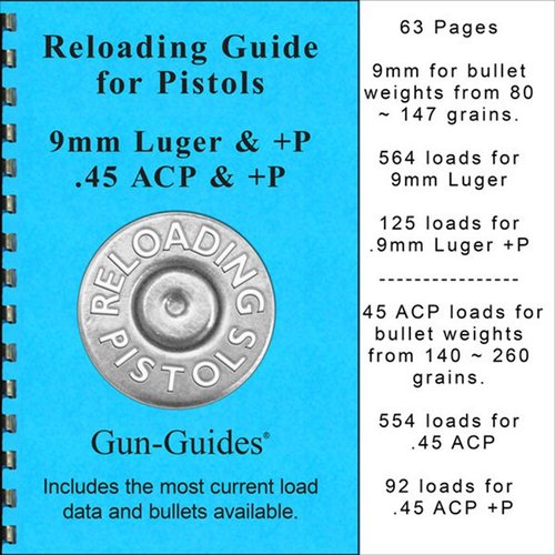 Maximiere deine Handfeuerwaffe mit dem Reloading Guide für 9mm und .45 ACP! 📘 Entdecke hunderte Handladeempfehlungen und Tipps.