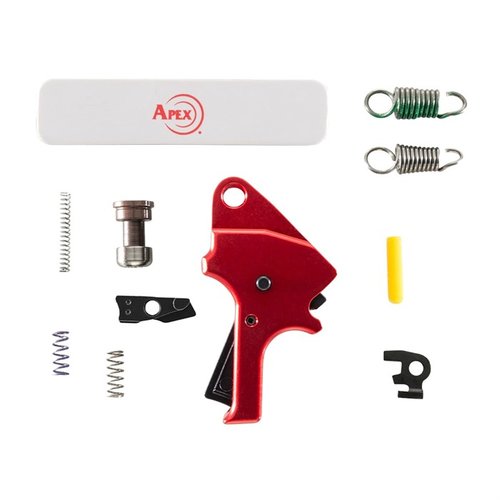 Verbessere dein Schießerlebnis mit dem SMITH & WESSON M&P M2.0 RED FLAT FACE Trigger Kit! 🔥 Reduziere den Abzugsweg für mehr Präzision.