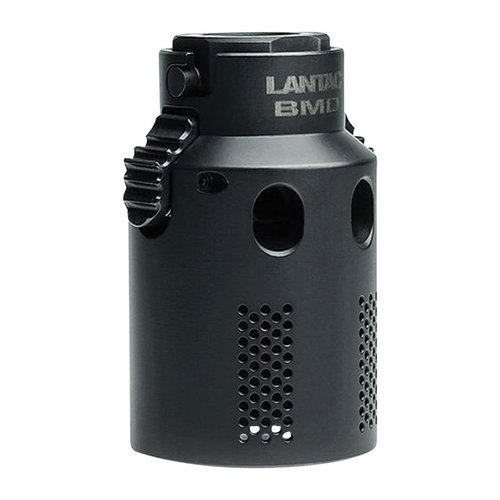 Entdecke das Lantac BMD® Blast Mitigation Device 🔥 mit A2 Adapter! Optimale Mündungssteuerung und einzigartiges Design für Schützen.